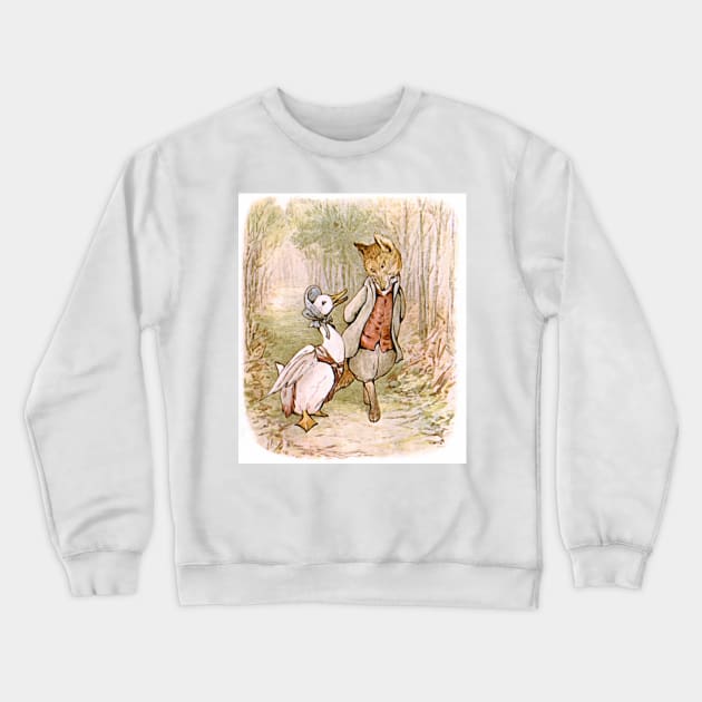 Jemimah Puddleduck and the Gentleman - Beatrix Potter Crewneck Sweatshirt by forgottenbeauty